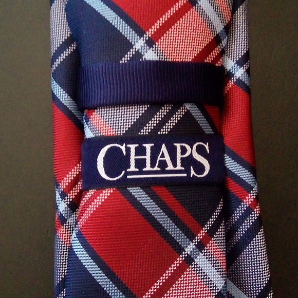 Brand New with Tags 100% Polyester Chaps Plaid Tie - Picture 6 of 10